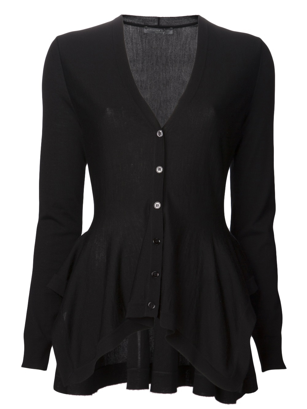 Black peplum cardigan dress shirts or evening blouses for women The woman's shirt is an elegant garment, both in structure and fabric. Colours like plain white or blue are staples for the office.