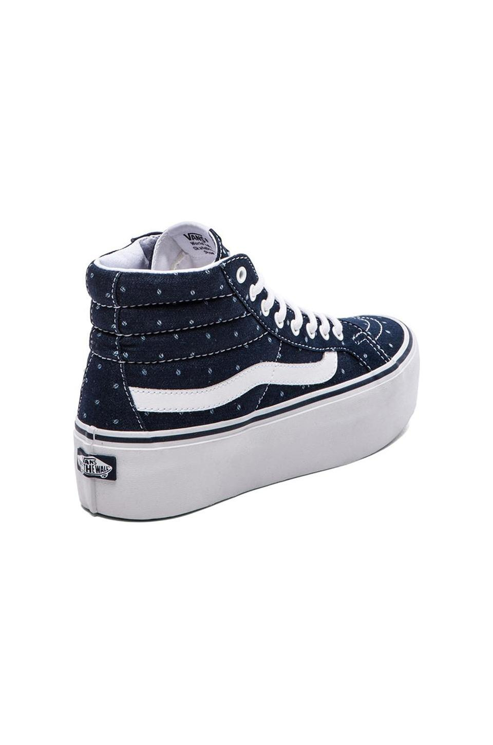 navy blue platform vans