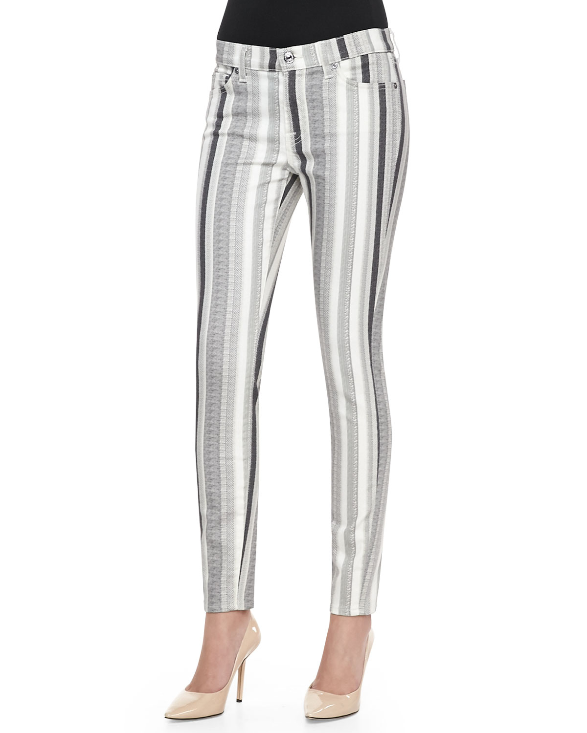7 for all mankind striped jeans