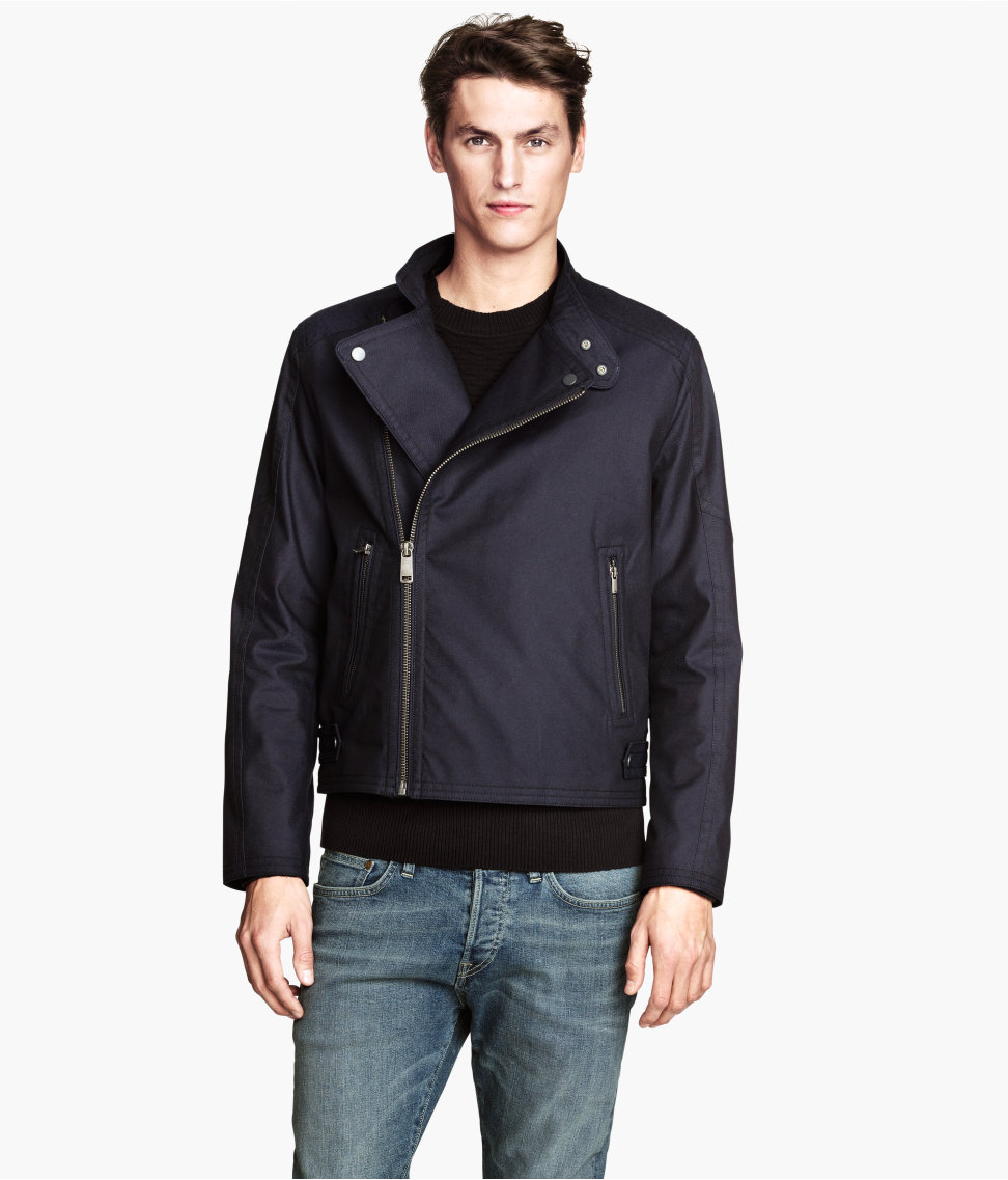h&m denim biker jacket