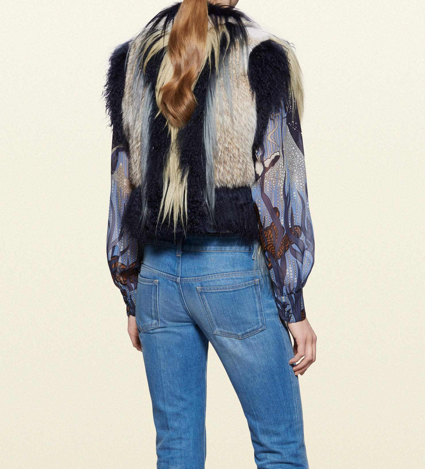 gucci fur vest