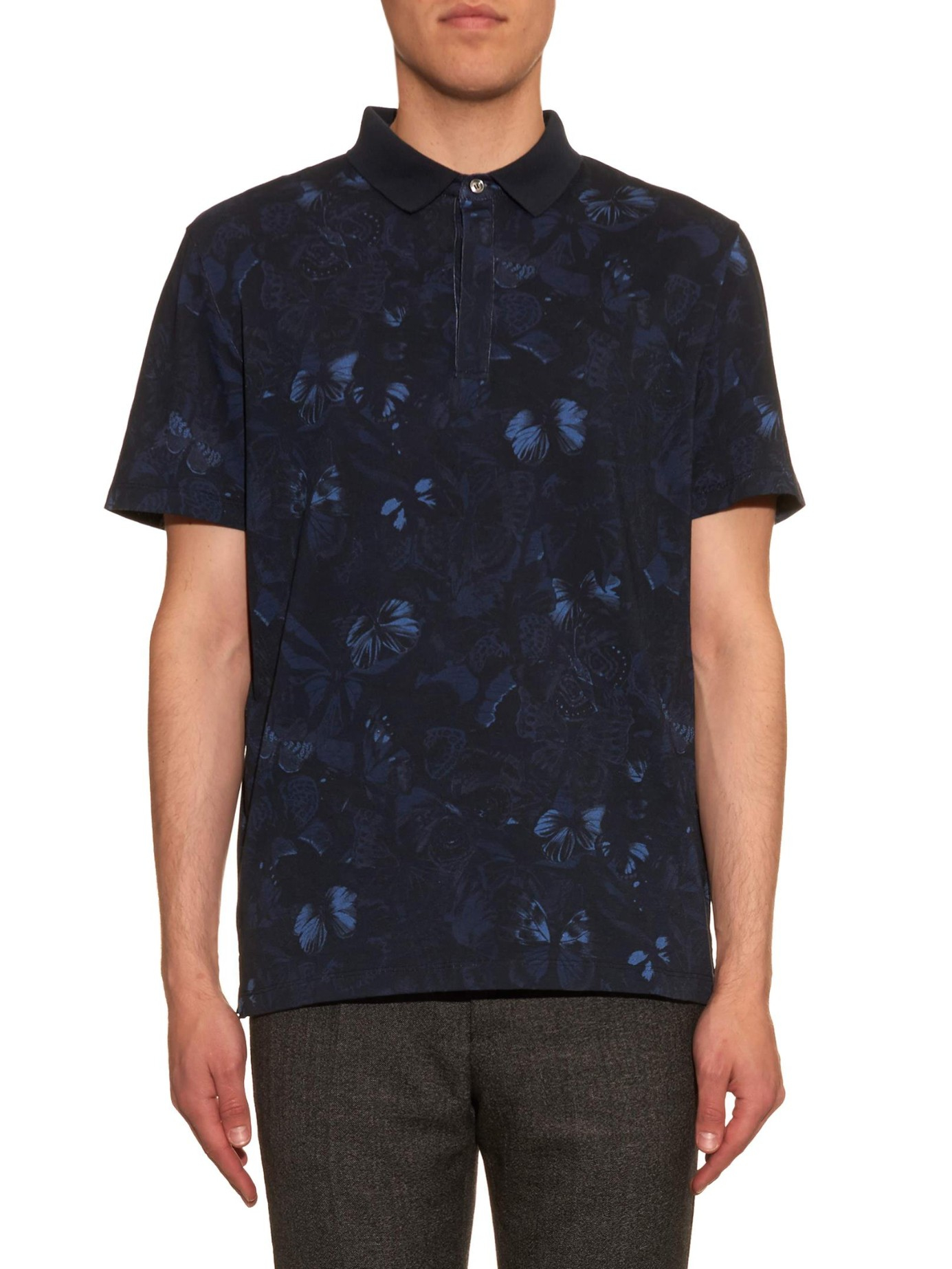 Valentino Camo Butterfly Polo Shirt for Men - Lyst