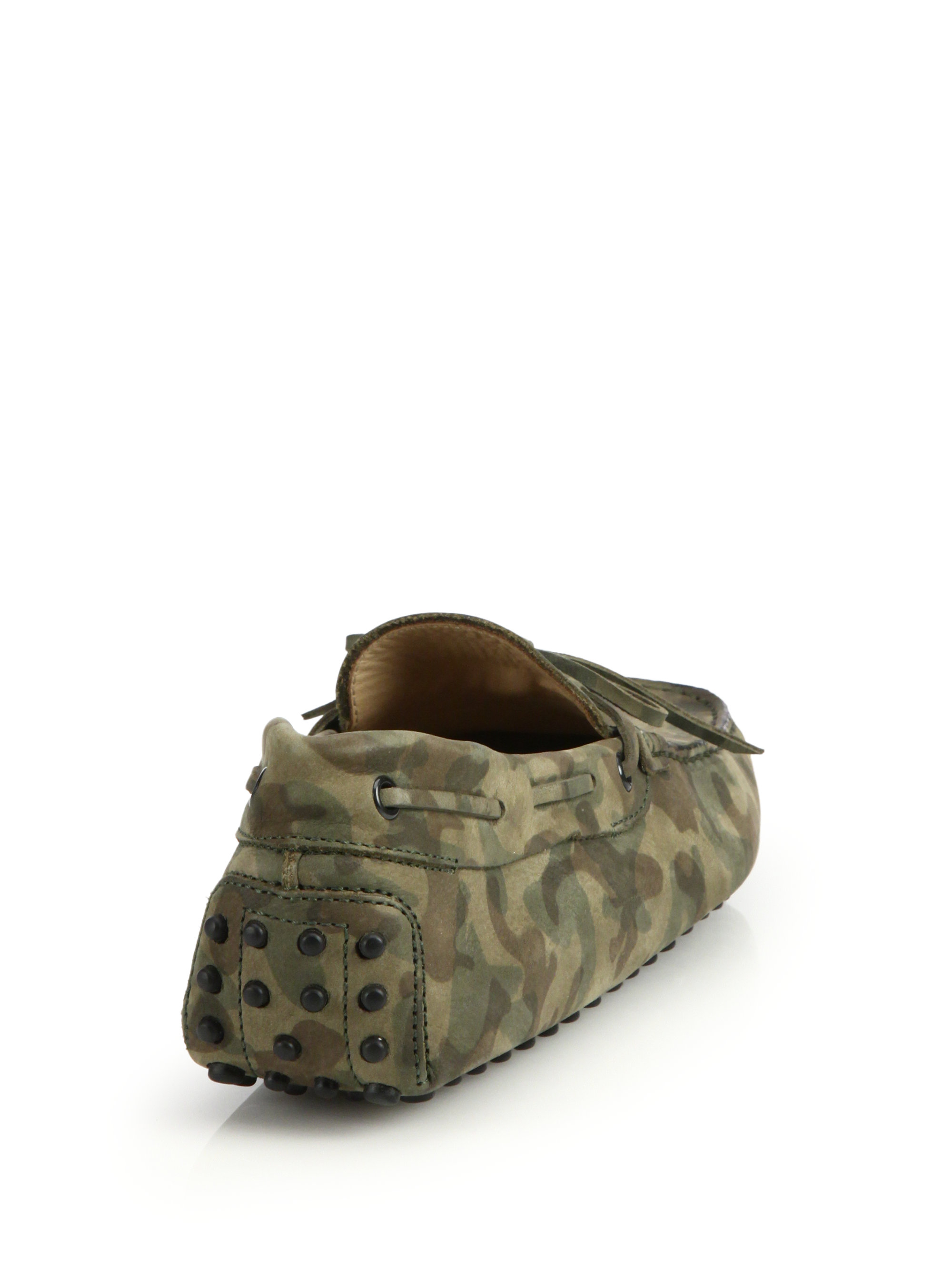 Tod's Camo Tie Drivers in Green for Men 