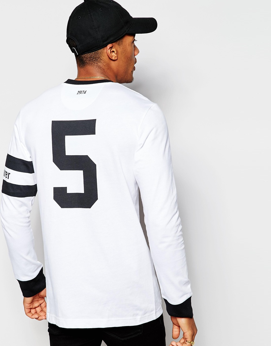 Originals Men Retro Beckenbauer in T-shirt Long for Sleeve White Ab7459 | Lyst adidas