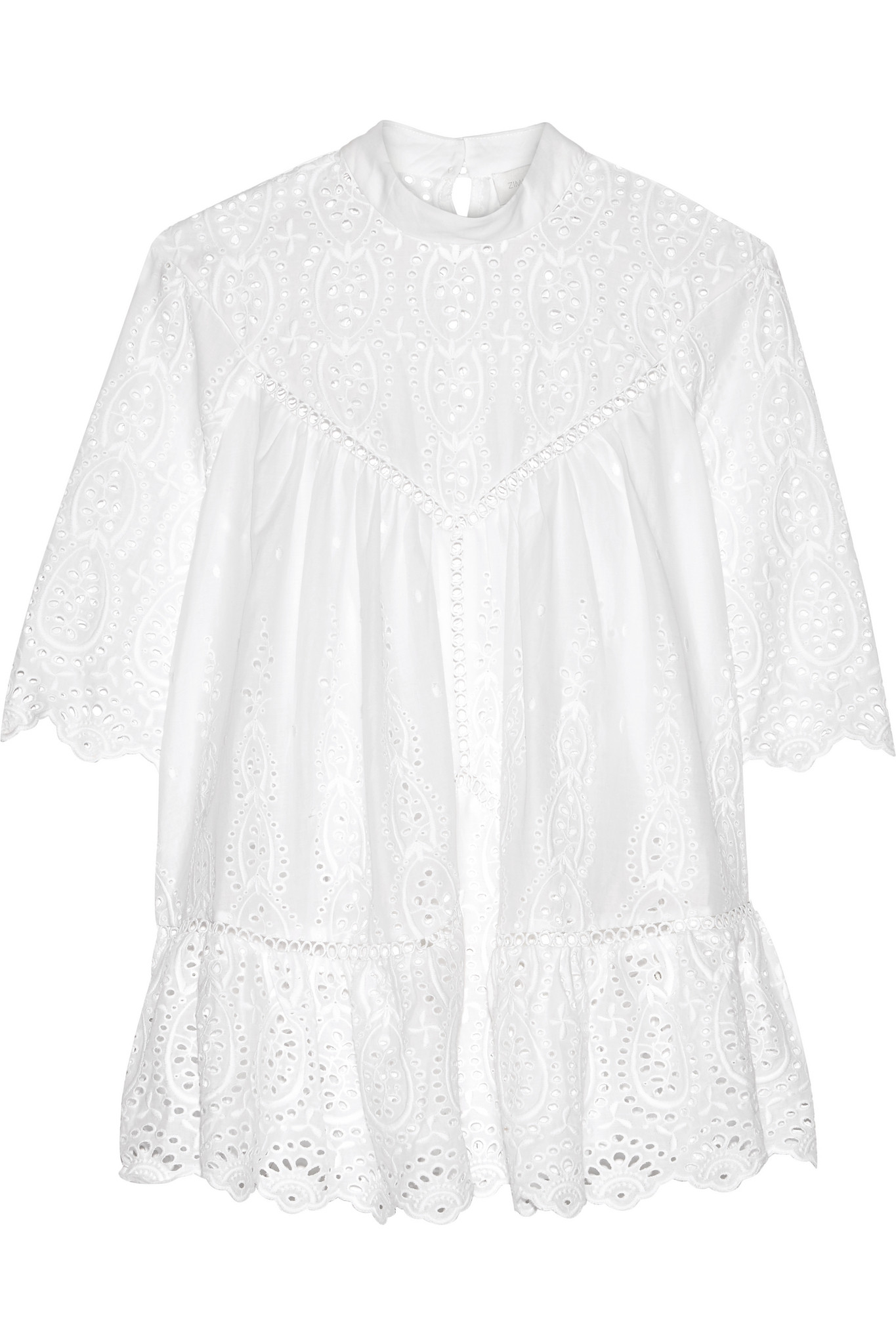 Zimmermann Epoque Broderie Anglaise Cotton Top in White | Lyst UK