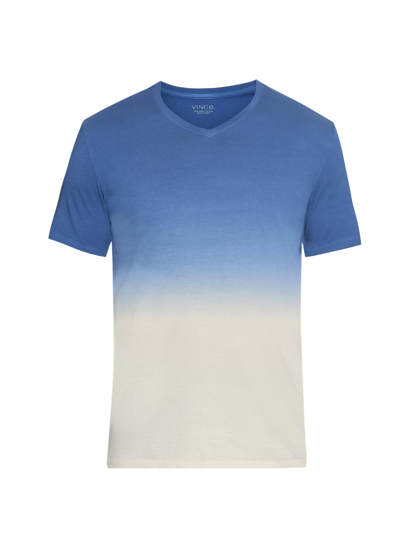 Dip Dye Cotton Jersey T Shirt