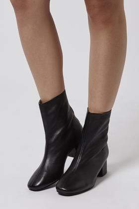 topshop leather ankle boots