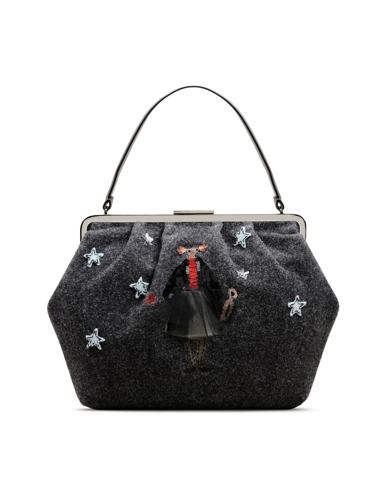 Red valentino Single Handle Bag in Black (Grey) Lyst