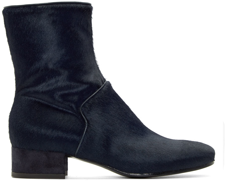 navy calf boots
