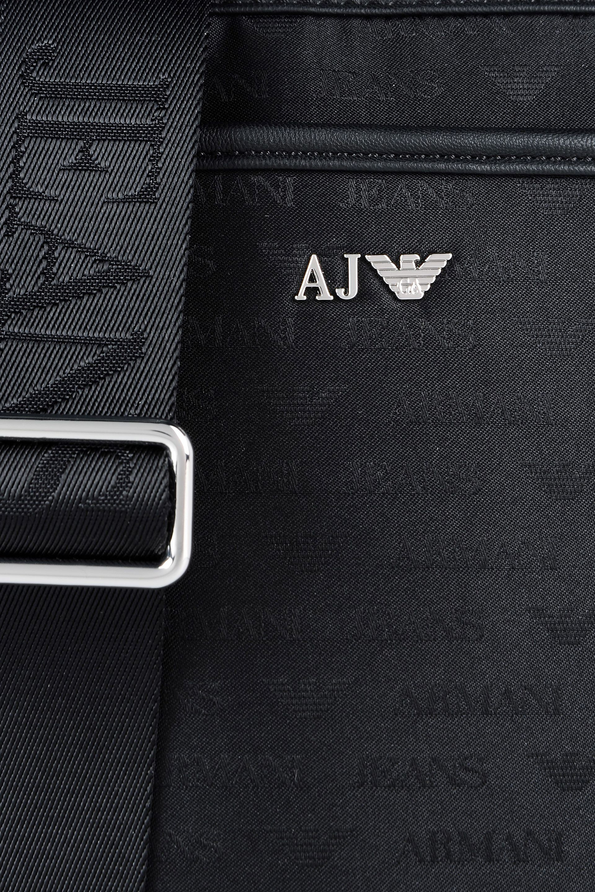 armani jeans messenger bag black