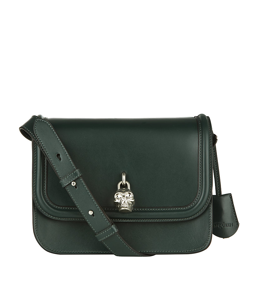 Alexander mcqueen Skull Padlock Shoulder Bag in Green Lyst