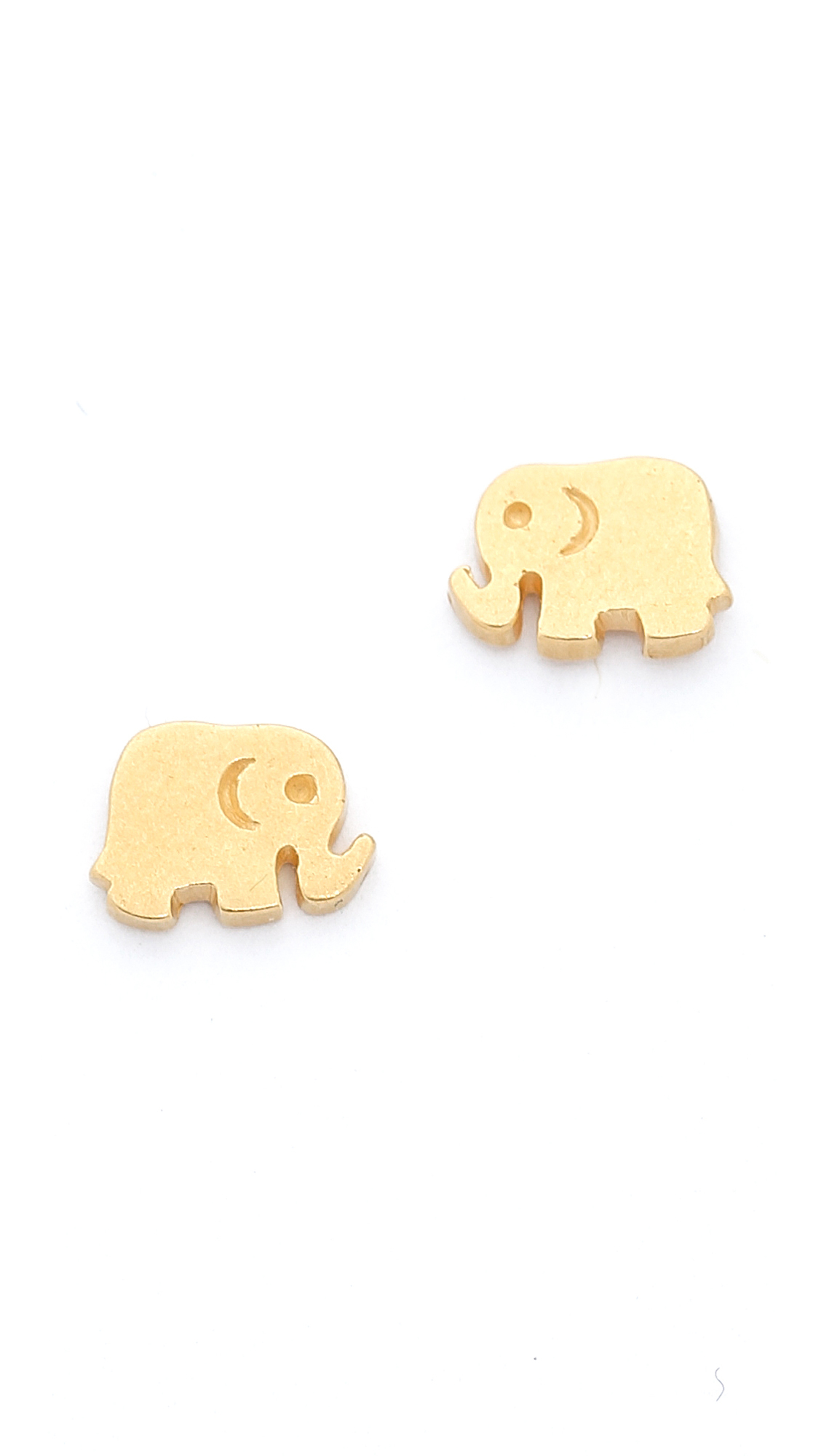 Lyst Dogeared Elephant Earrings Gold In Metallic Gallery
