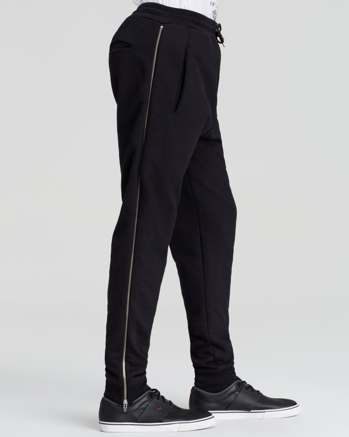 Mcq Side Zip Sweatpants in Black for Men | Lyst