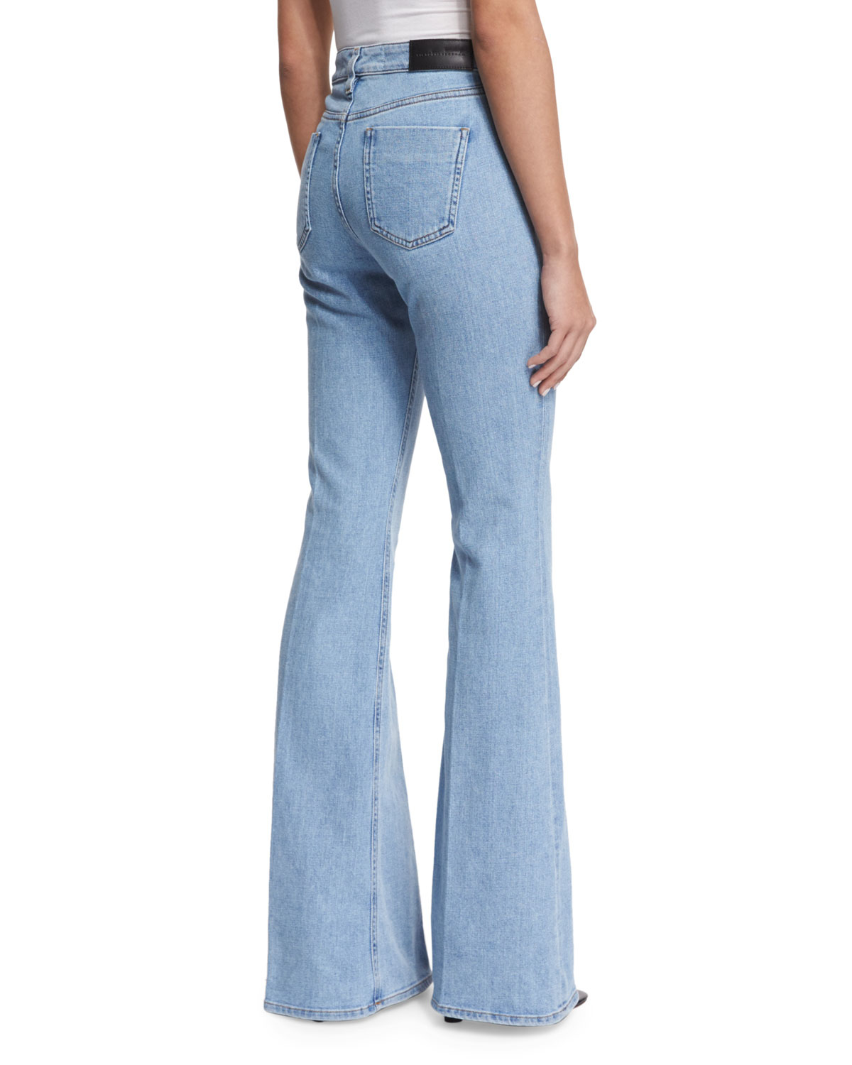 Lyst - Victoria, Victoria Beckham High-waist Flare-leg Jeans in Blue
