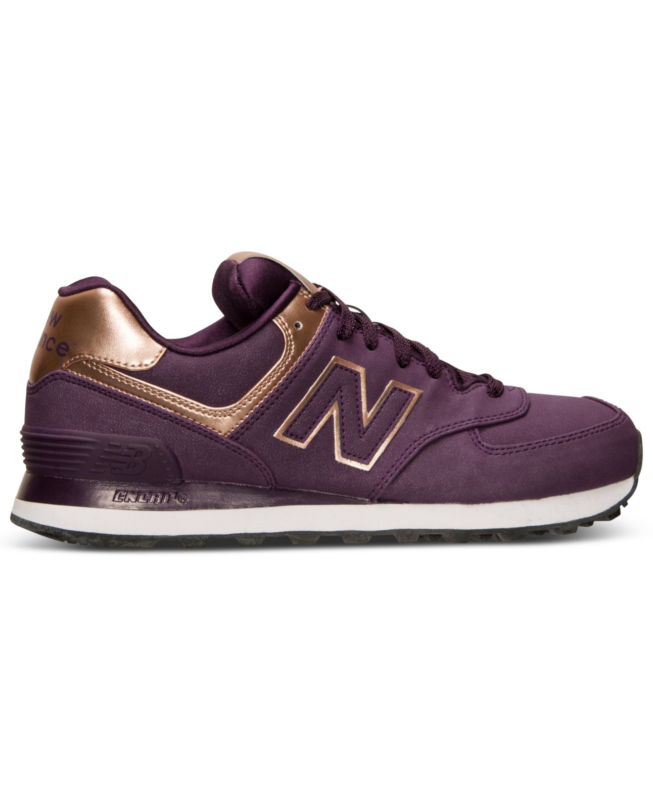 new balance women's 574 rose gold casual sneakers from finish line