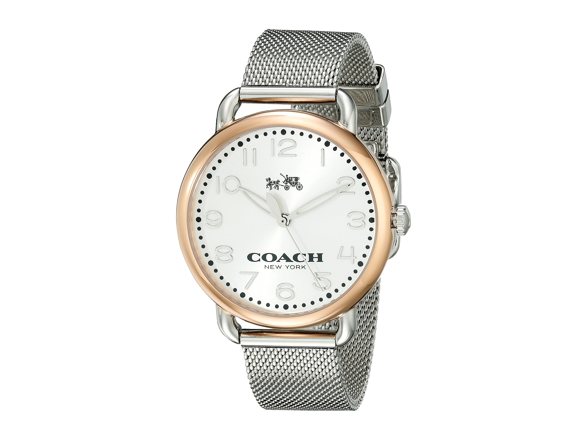 Coach Delancey 36mm Mesh Bracelet Watch in Metallic Lyst
