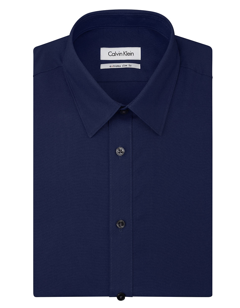 Calvin Klein Slimfit Dress Shirt in Blue for Men (Navy Blue) | Lyst