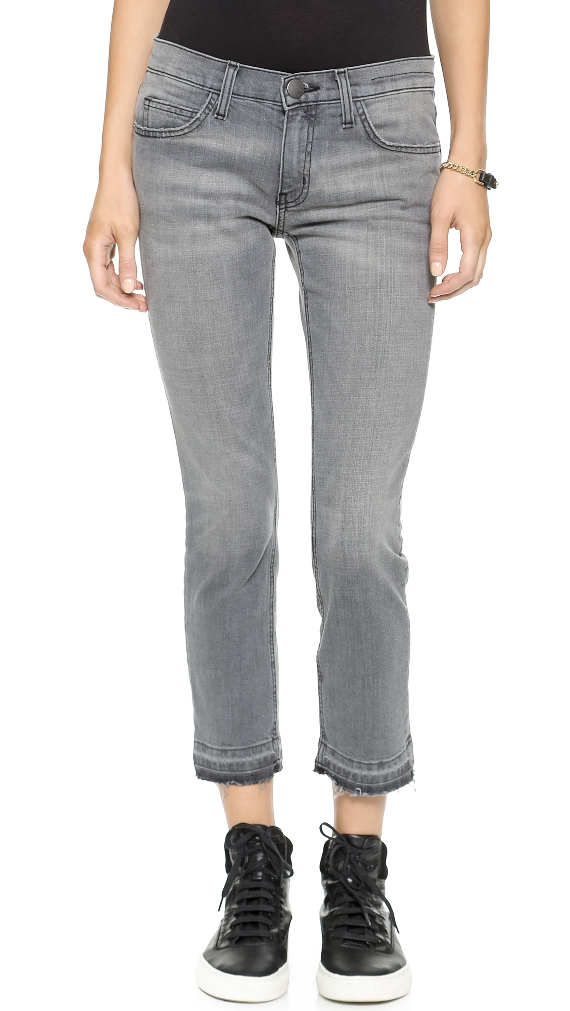 Cropped Straight Leg Jeans - Gutter 