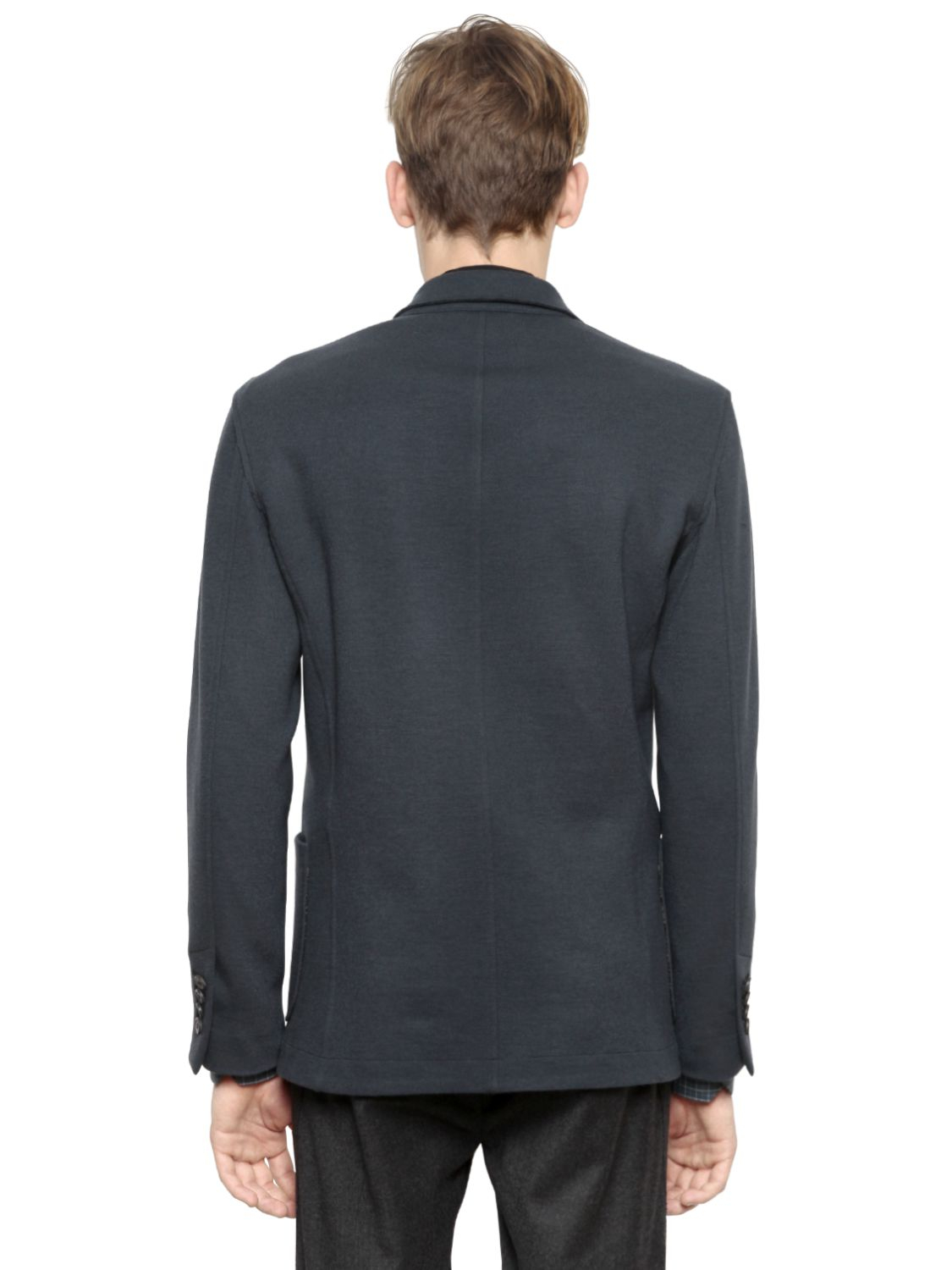 stretch milano ribbed jacket