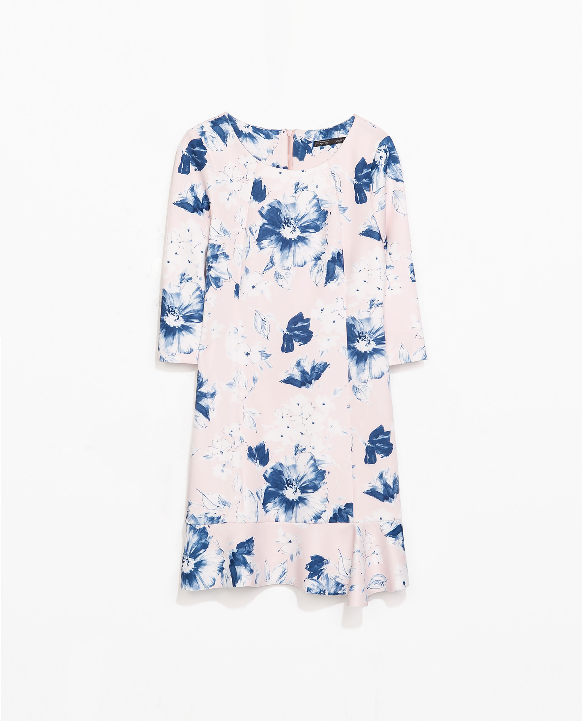 Zara Floral Print Dress Lyst