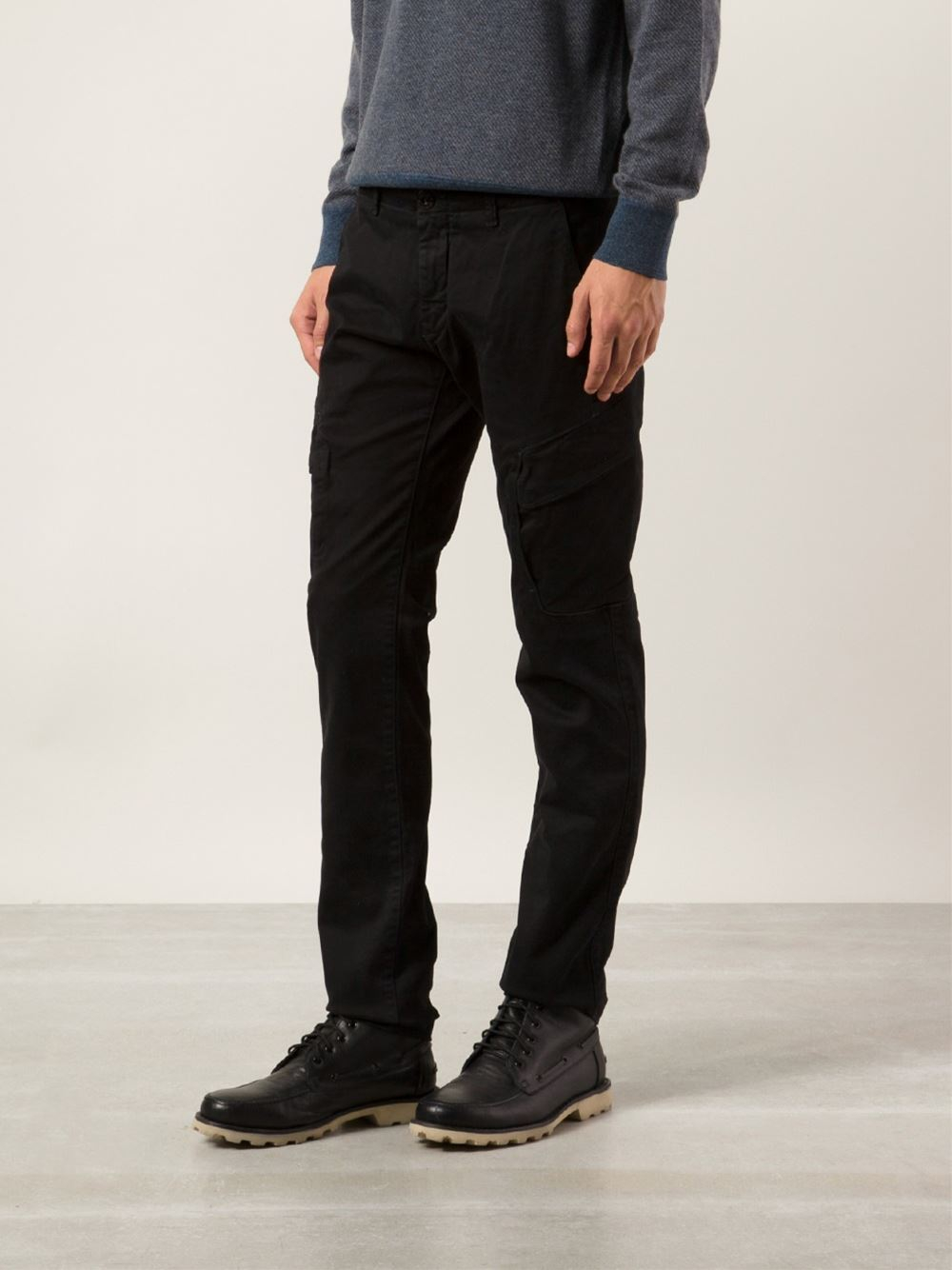 stone island black chinos