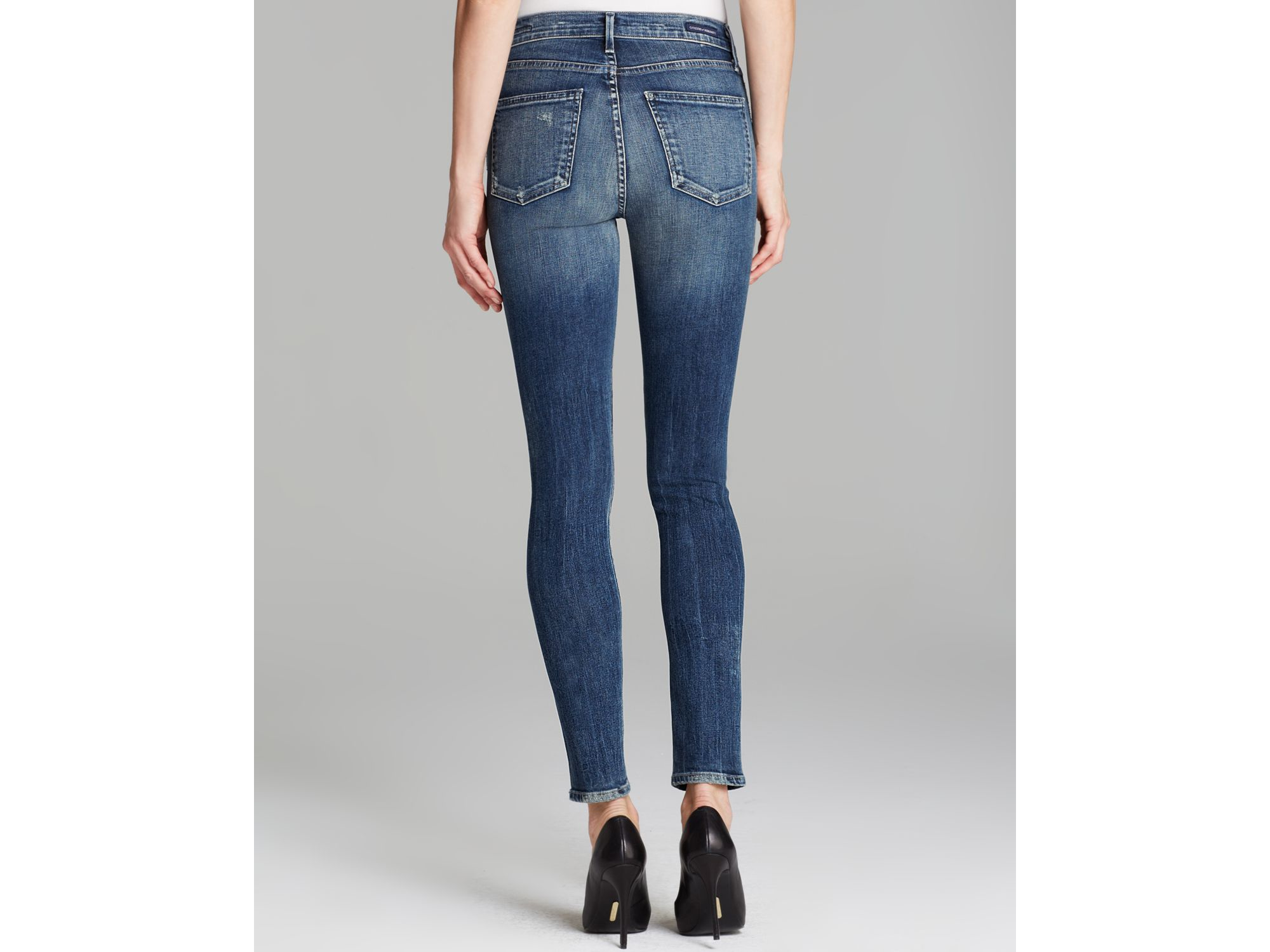 Citizens of Humanity Destroyed High Rise Rocket Skinny Jeans In Indie in  Blue | Lyst