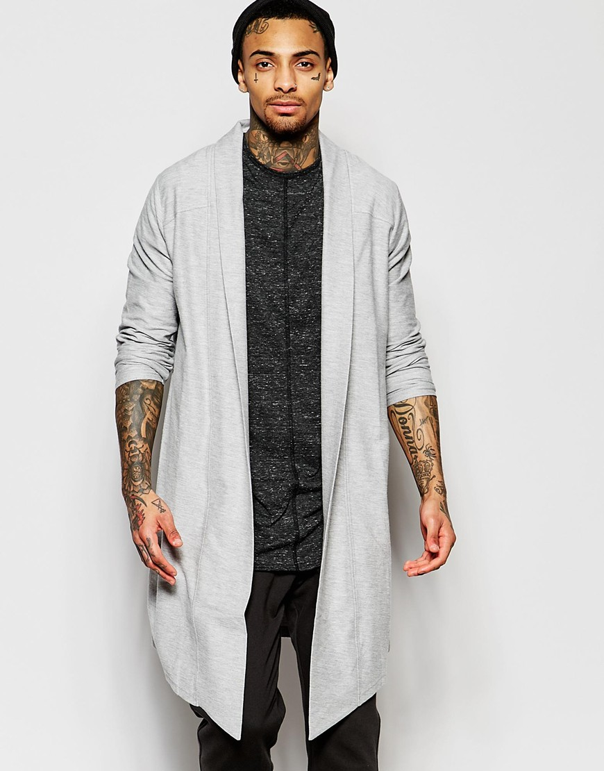 longline jersey cardigan