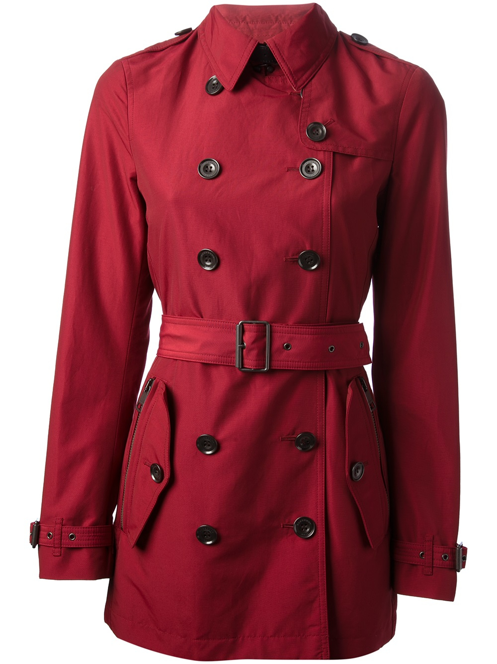 Burberry Brit Brookesby Trench Coat in Red | Lyst