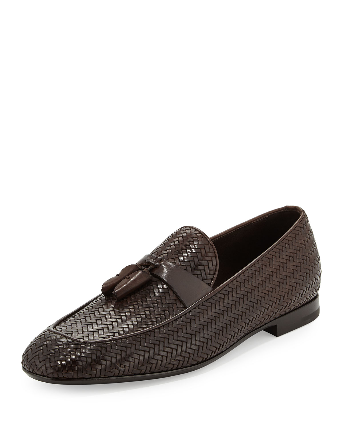 woven loafer ermenegildo zegna woven tassel loafer in black for lyst woven loafer ermenegildo zegna woven tassel loafer in black for lyst