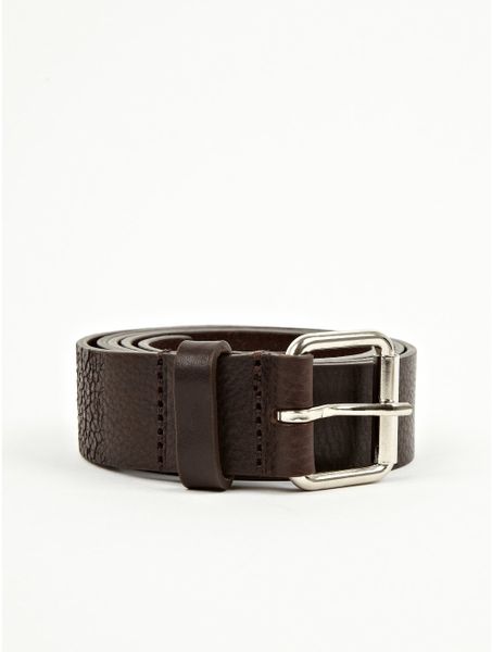 Comme Des Garçons Mens Brown Cracked Leather Belt in Brown for Men | Lyst
