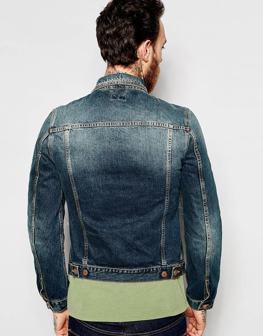 Nudie Jeans Billy Trucker Denim Jacket in Brown for Men - Lyst