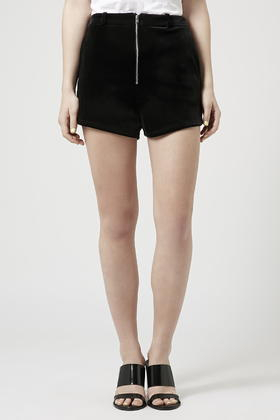 topshop velvet shorts