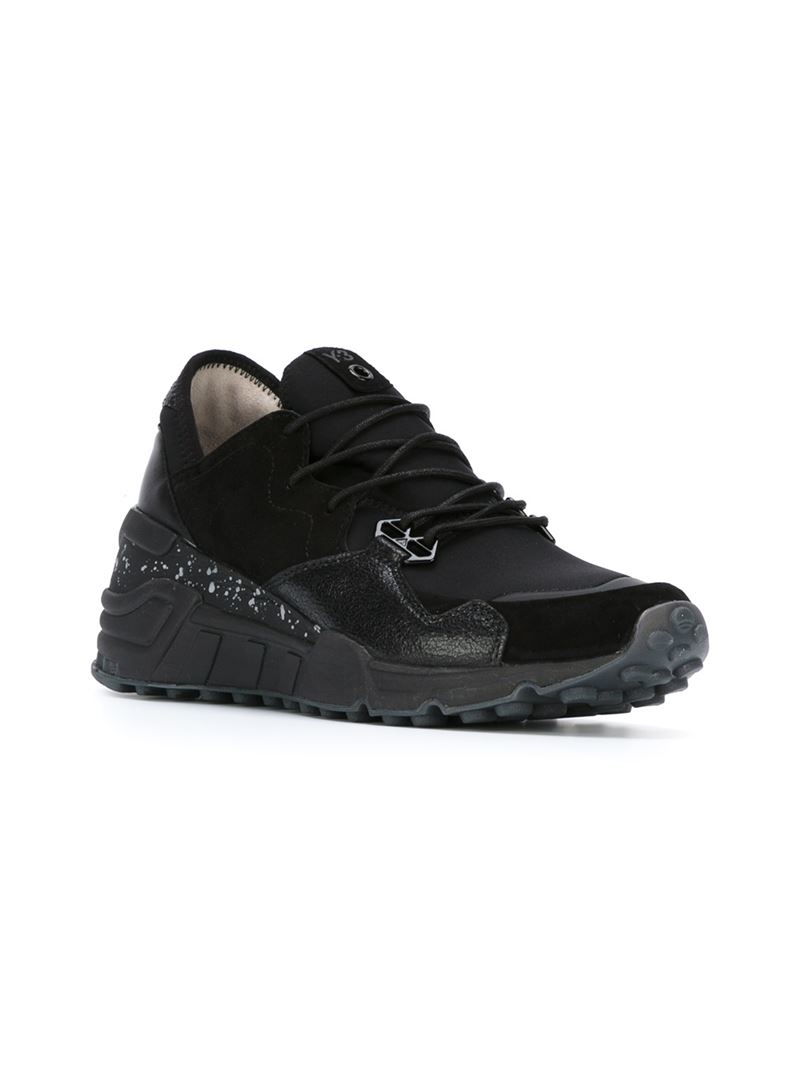 Y-3 'wedge Sock Run' Sneakers in Black | Lyst