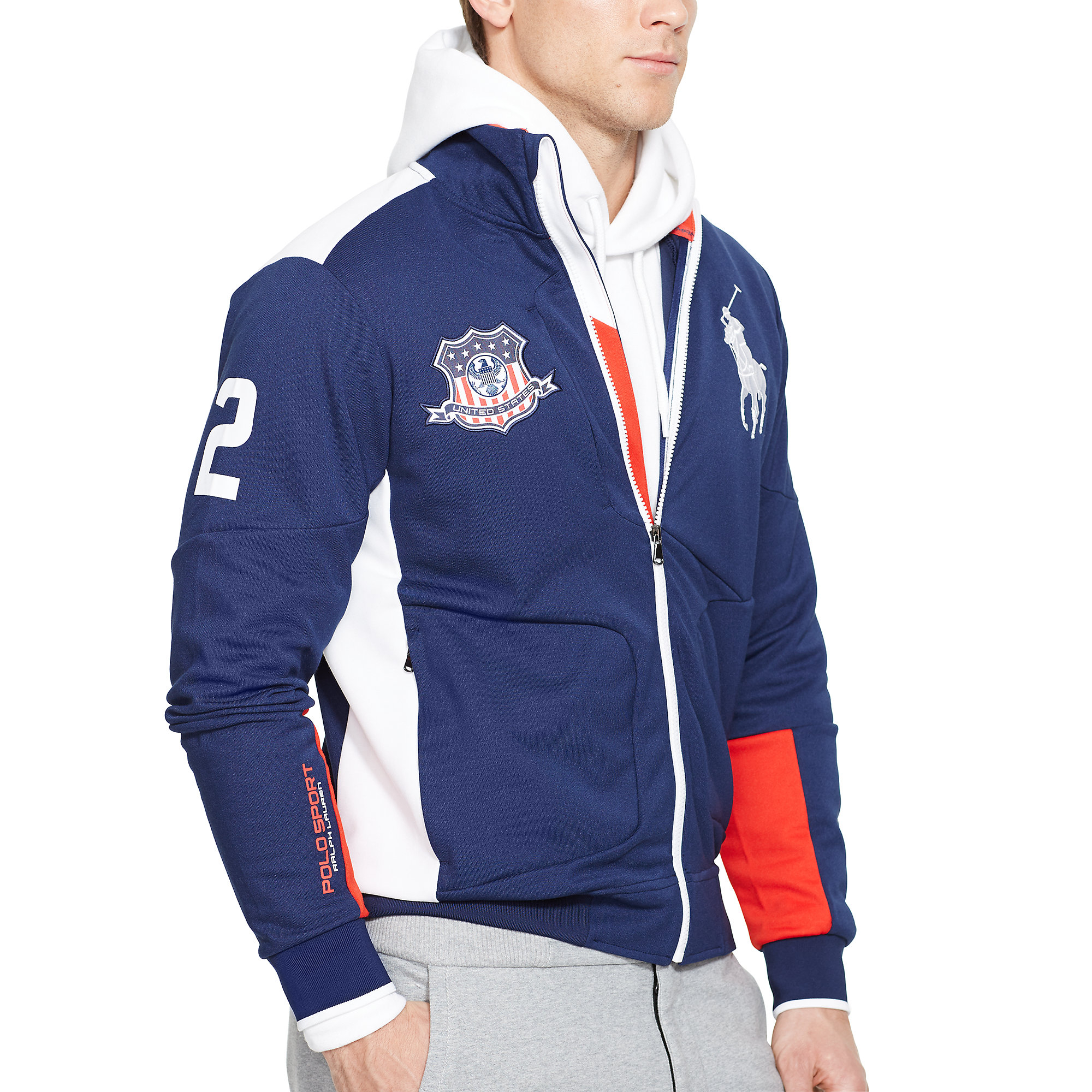 Ralph Lauren Usa Fullzip Track Jacket in French Navy (Blue) for Men Lyst