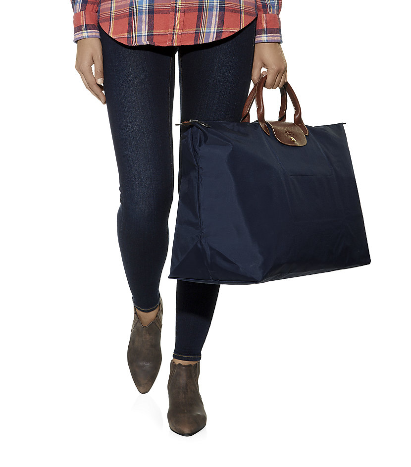 Longchamp Le Pliage Extra Large Travel Bag In Beige Blue