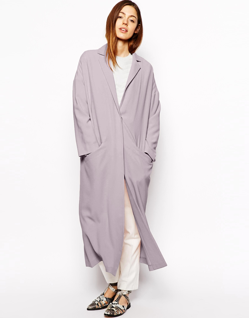Asos Duster Coat in Gray Lyst