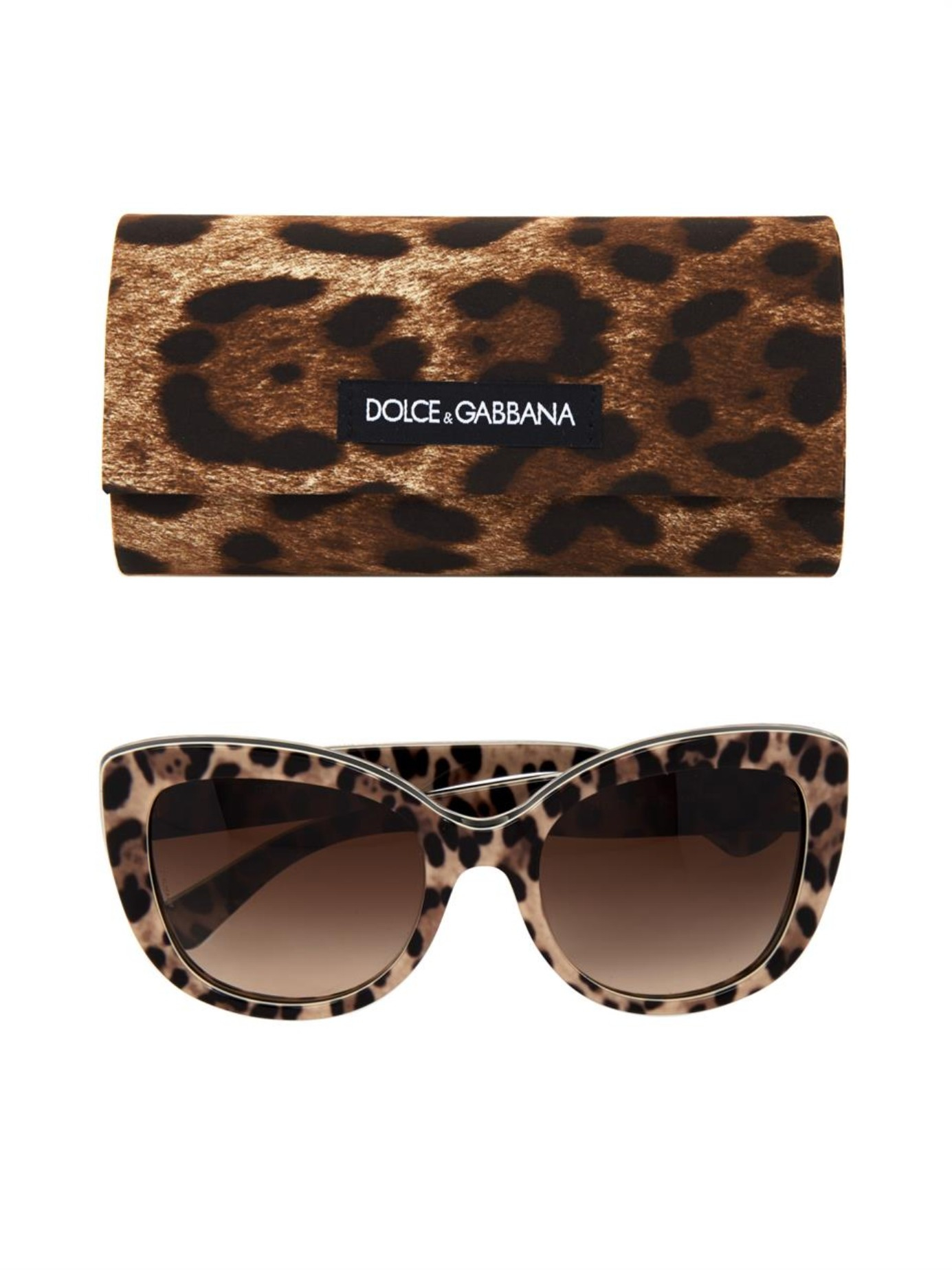 Dolce & Gabbana Leopard-Print Cat-Eye Sunglasses | Lyst