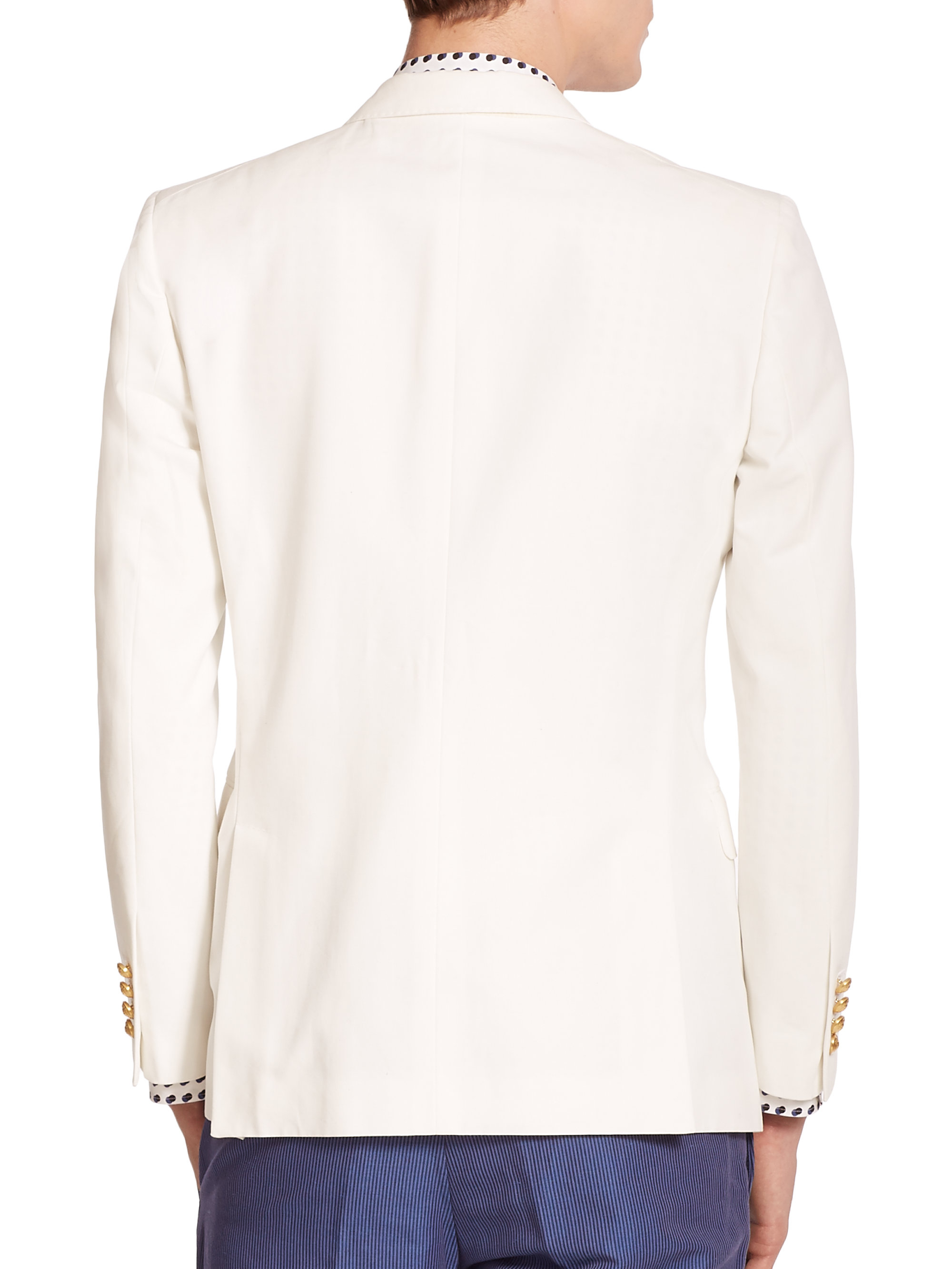 Kent & Curwen Double-breasted Blazer in White for Men | Lyst