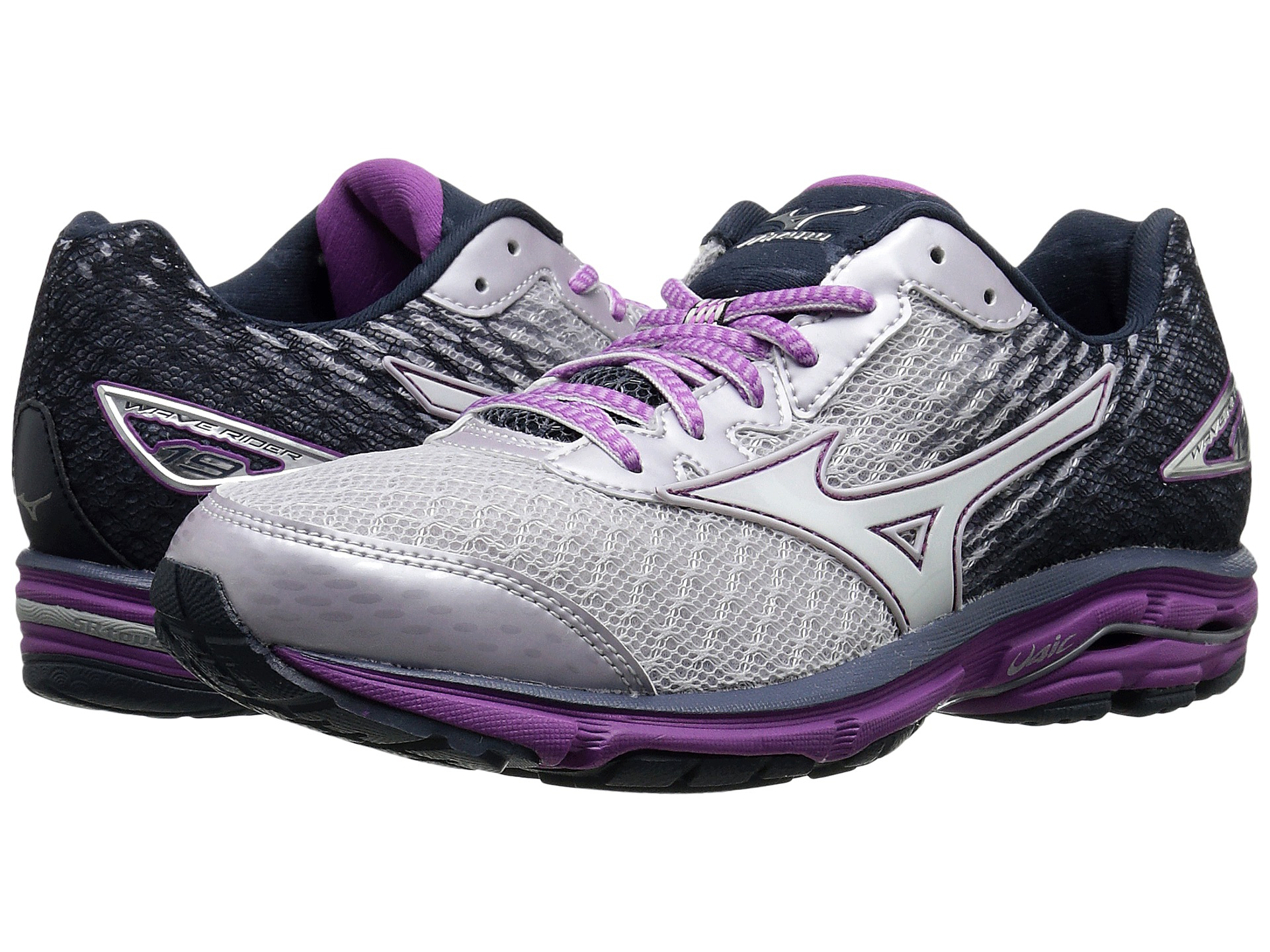 mizuno wave rider 19 purple