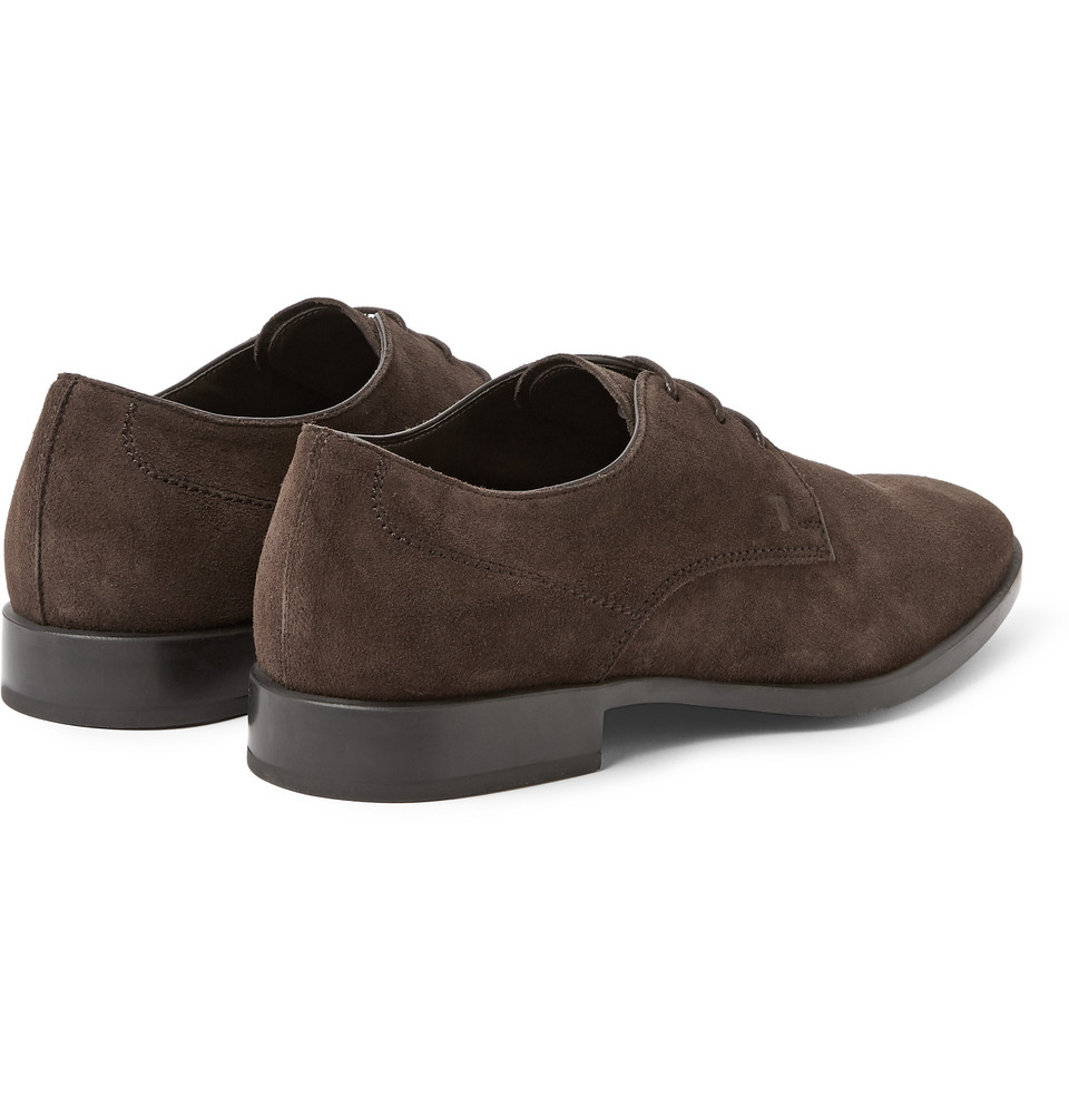 Tod's Suede Derby Shoes in Brown for Men Lyst