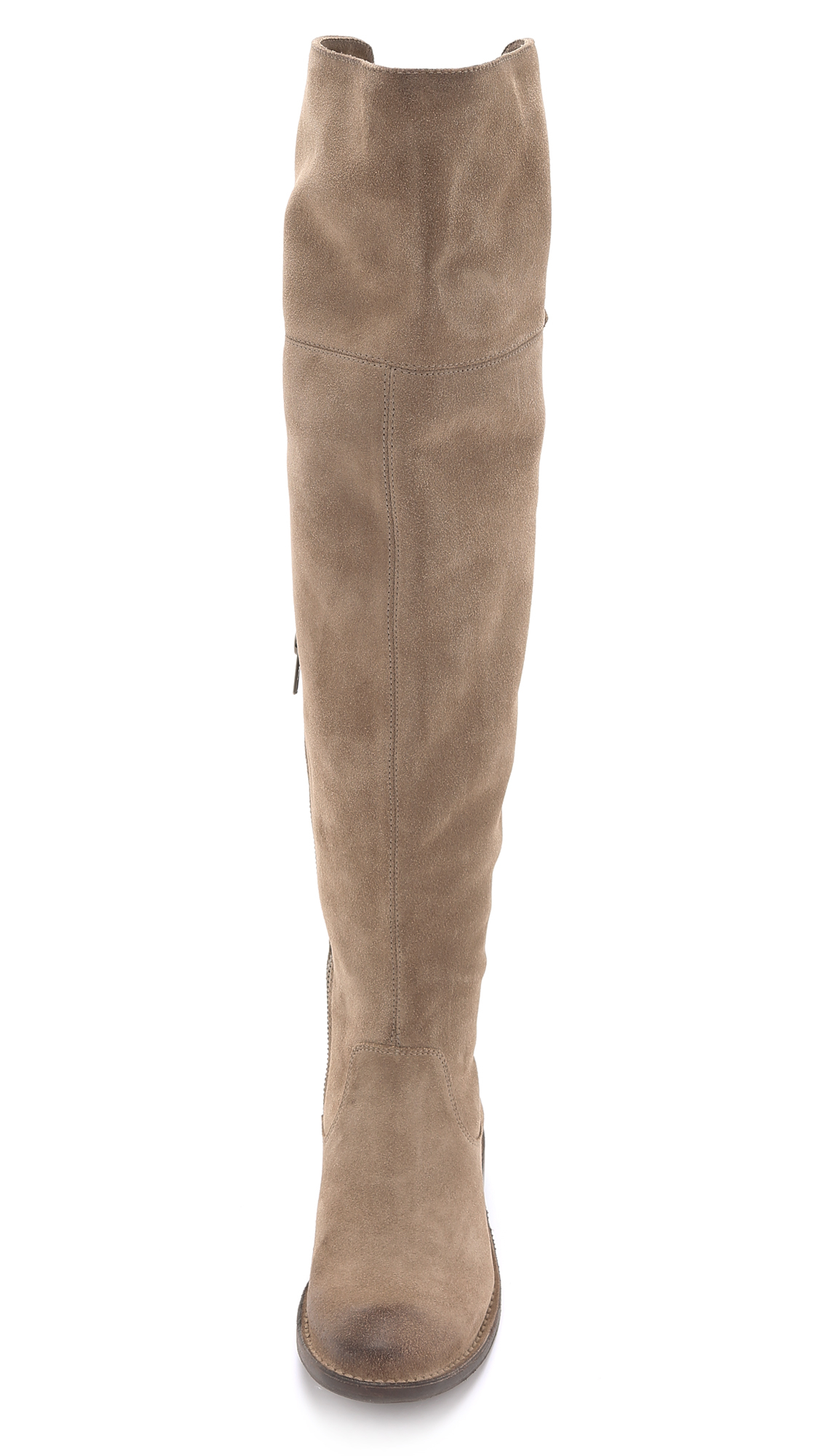 frye over the knee suede boots