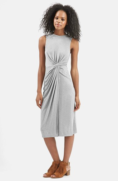 topshop knot front dress