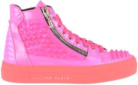 Philipp Plein Clever Sneakers Donna Fuxia Pelle Suola In Gomma in Pink ...