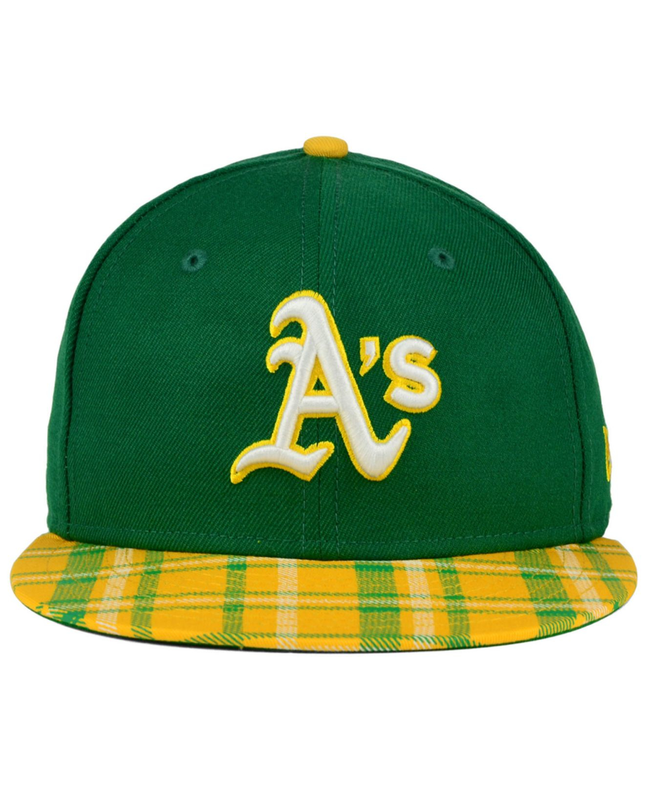 KTZ Oakland Athletics Plaid 9fifty Snapback Cap in Green for Men Lyst