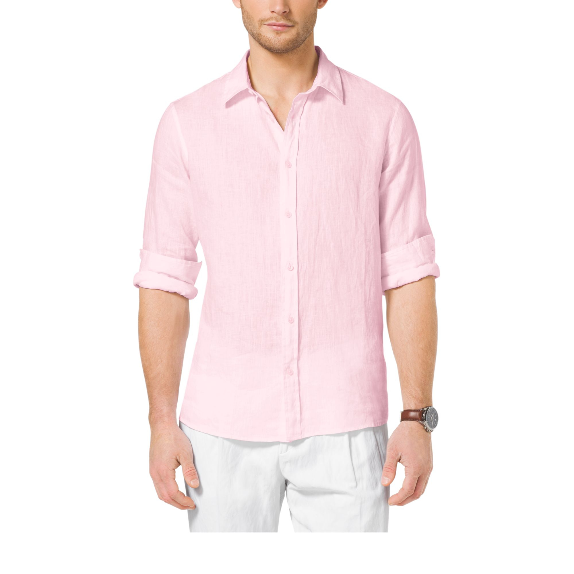 Michael Kors Slim-fit Linen Shirt in 