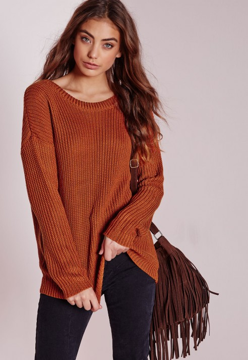 rust coloured jumper womens