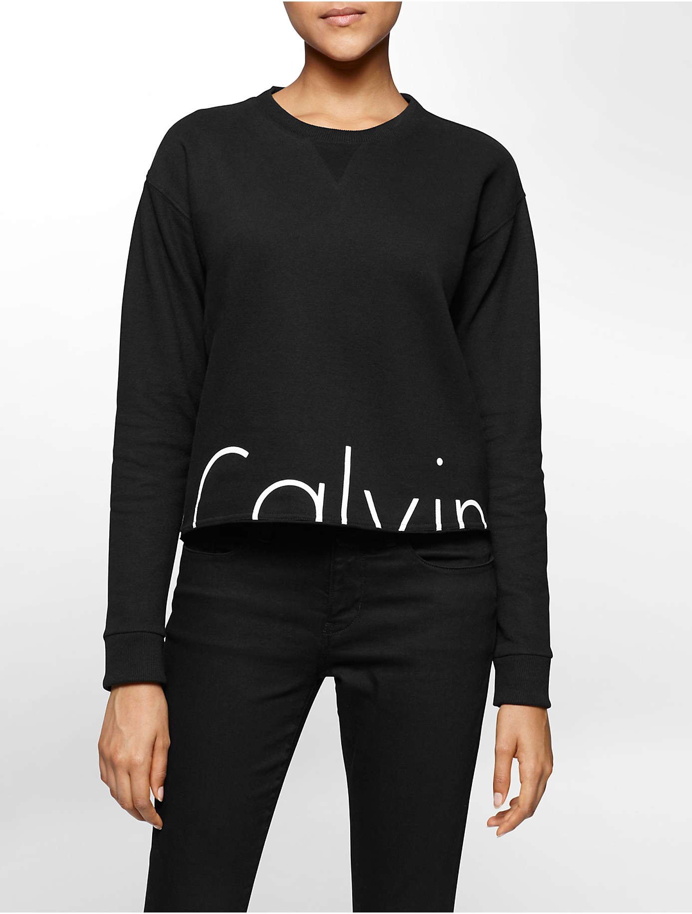 cropped terry sweatshirt