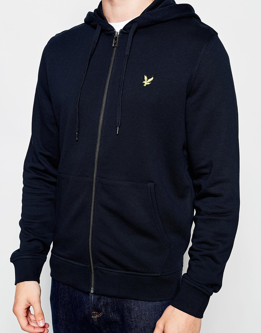 lyle & scott zip through hoodie