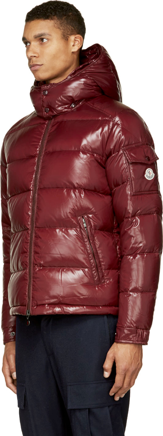 Moncler Burgundy Quilted Down Maya Jacket in Purple for Men | Lyst
