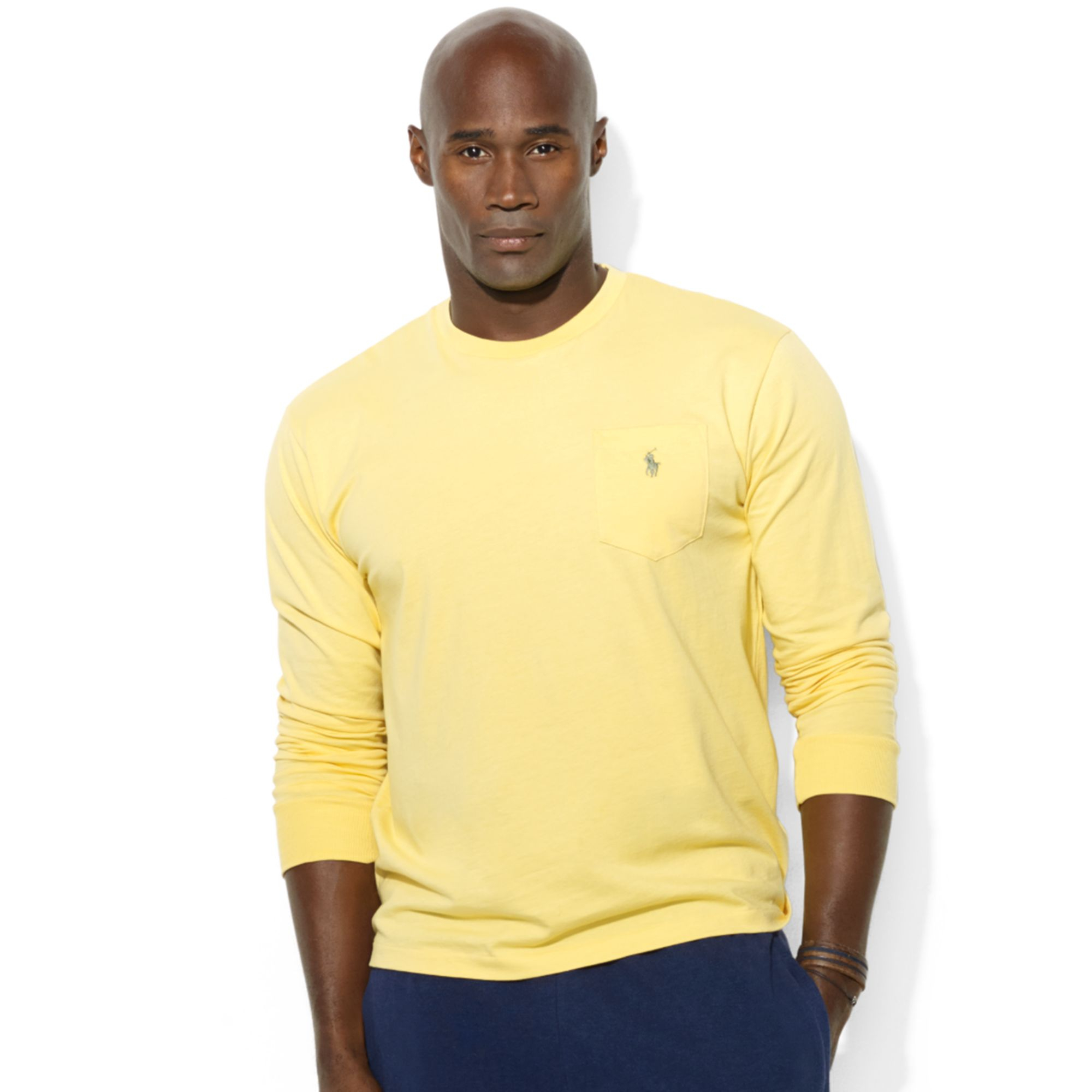 ralph lauren yellow long sleeve shirt